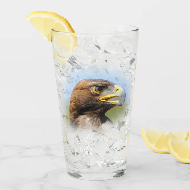 Vision of a Beautiful Young Golden Eagle Glass