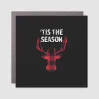 Tis The Season Funny Christmas Buck Deer Men Car Magnet