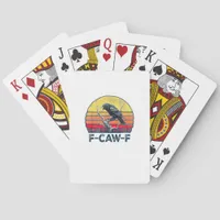 F-Caw-F Funny Raven Crow Vintage Gothic Bird Pun M Poker Cards