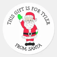 A Gift For To and From Santa Gift Tag