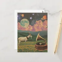 The Surreal Goat in the Meadow Postcard