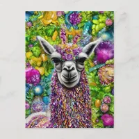 Colorful Llama Postcard