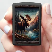 Moose By The River Zippo Lighter