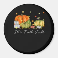 It’s Fall Y’all Halloween Pumpkin Autumn Leaves Th Magnet