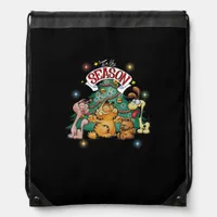 Classic Christmas Tis The Season Odie Arlene Drawstring Bag