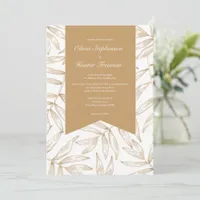 Elegant Gold Tropical Wedding Invitation