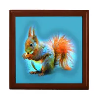 Squirrel in modern style gift box