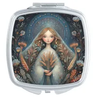 Virgo Zodiac Birth Sign Astrology Celestial Compact Mirror