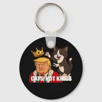 No Kings Anti Cats Funny Classic Style Keychain