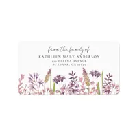 Wildflower Sympathy From the Family Of Label