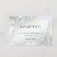 WEDDING RECEPTION | Icy Glacier Blue Shimmer Invitation