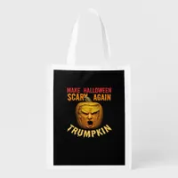 Trumpkin Make Halloween Scary Again – Funny Donald Grocery Bag