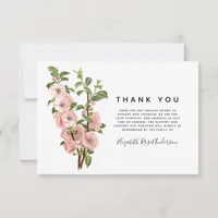 Simple Floral Sympathy Funeral Thank You Card