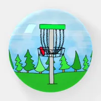 Disc Golf Pen and Pine Trees  Paperweight