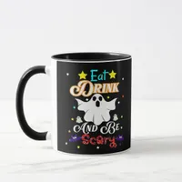Eat Drink And Be Scary Happy Halloween Day Mug