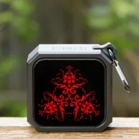 Romantic, Elegant Vintage Damask Red Bluetooth Speaker