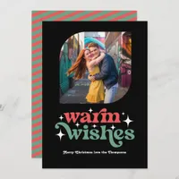 Classic Colorways Modern Retro Christmas Photo Holiday Card