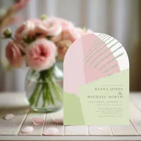 Color Block Wedding Spring Arch ID740 Invitation