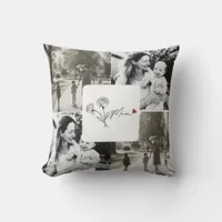 Minimalist Modern Photo Mom Throw Pillow
