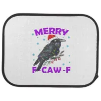 Funny Crow Christmas Classic Vintage Style Car Floor Mat