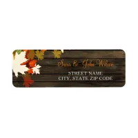 Rustic Barn Wood Fall Wedding address labels