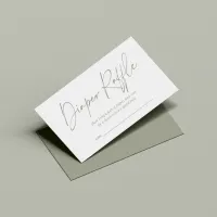 Sage Green Modern Handwritten Diaper Raffle Enclosure Card