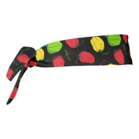 Jamaican Chef Rasta Flag Colored Chili Peppers Tie Headband