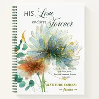 His Love Endures Forever White Scripture Notebook