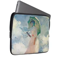 Woman with Parasol Claude Monet Vintage Art Laptop Sleeve