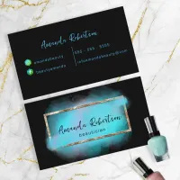 Feminine Modern Glam Artistic Beautician Business Card