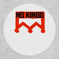 No Kings Protest Graphic Grunge Crown  American Cl Patch