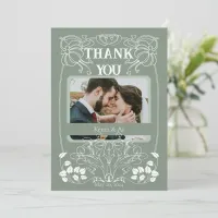 Art Nouveau Wedding Thank You Card