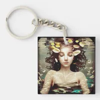 Inner Peace, Woman Under Water, | AI Artwork Keychain