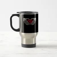 Skeleton Hands With Heart Classic Travel Mug