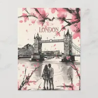 Romance in London Postcard