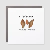 I Yam What I Yam, I Yam What I Yam, Comical, Cute, Car Magnet
