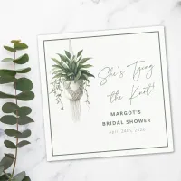 Boho Chic Botanical "Tie the Knot" Bridal Shower Napkins