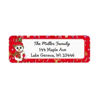 Cute Snowman Holiday Seasonal Festive Label