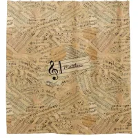 Pieces of Vintage Music ID389 Shower Curtain