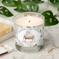 Baby in Bloom Boho Baby Shower Personalized Candle