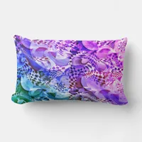 Diffusion pattern - pink pattern lumbar pillow