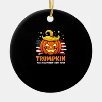 Trumpkin Make Halloween Great Again Funny Pumpkin Ceramic Ornament