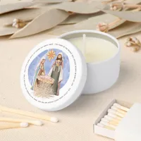 Away in a Manger Lyrics Nativity Scene Mini Candle Favors