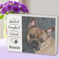 Dog Photo Pet Loss Sympathy Keepsake Pet Memorial Wooden Box Sign