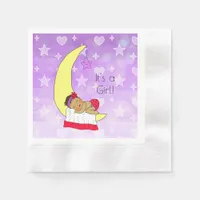 Ethnic Baby Sleeping on the Moon Napkins