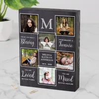 In Loving Memory Unique Photo Collage Memorial  Wooden Box Sign