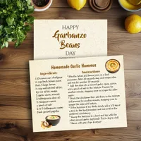 Happy Garbanzo Bean Day | October 21st Card