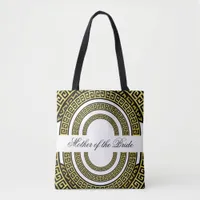 Shimmery Golden Foil Effect Greek Meander Infinity Tote Bag