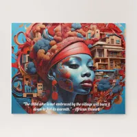 Afrofuturism :Vibrant African Beauty & Heritage Jigsaw Puzzle