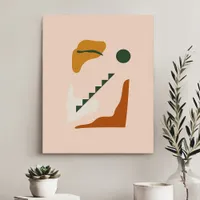 Modern Contemporary Abstract Shapes Simple Faux Canvas Print